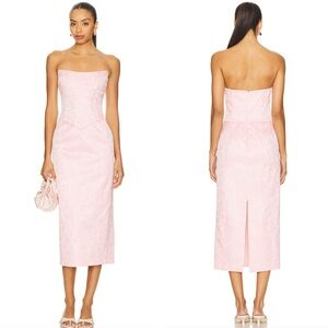 Lovers and Friends Josephine Midi Dress Pink Small